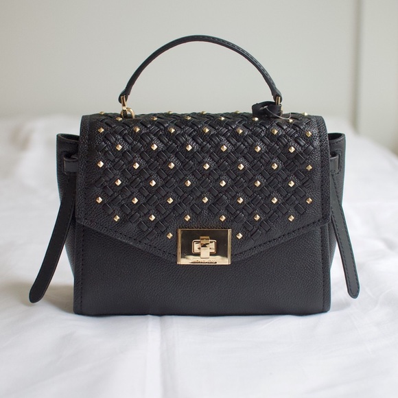 NEW Michael Kors Small Black Top Handle Satchel - Picture 1 of 3